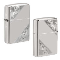 Zippo 49479 Sterling Silver Diagonal Filigree Design